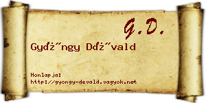Gyöngy Dévald névjegykártya